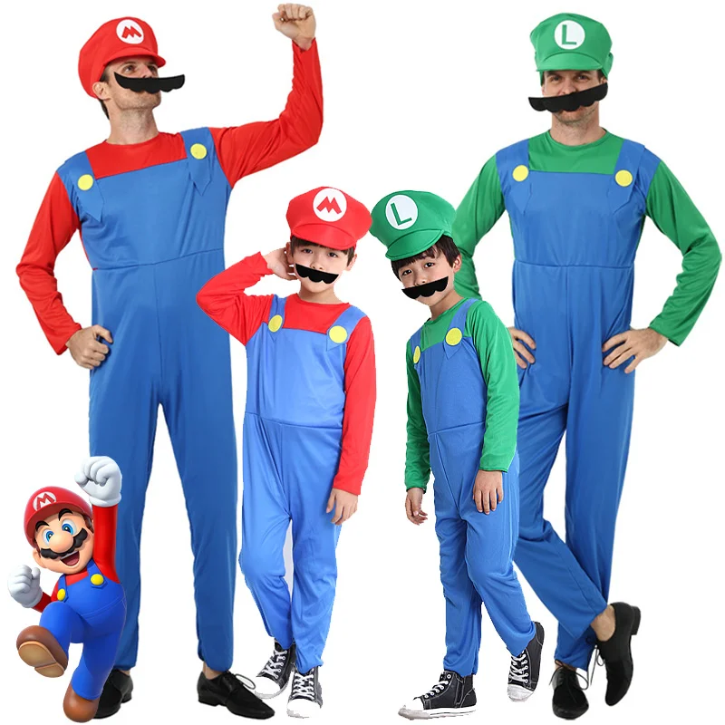 Super Marios Bros Costumi Cosplay Funny Fancy Dress Up Party Costume Di Carnevale Tuta Anime Per Bambini Adulti Mostrano Costumi Regali