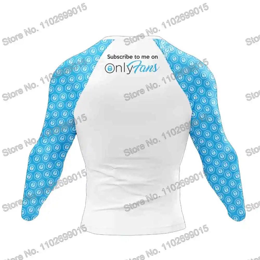 Onlyfans Surfing Diving T-Shirt Tight Long Sleeve Rash Guard BJJ MMA Swimwear Men UV Protection Women Clothing Beach Floatsuit