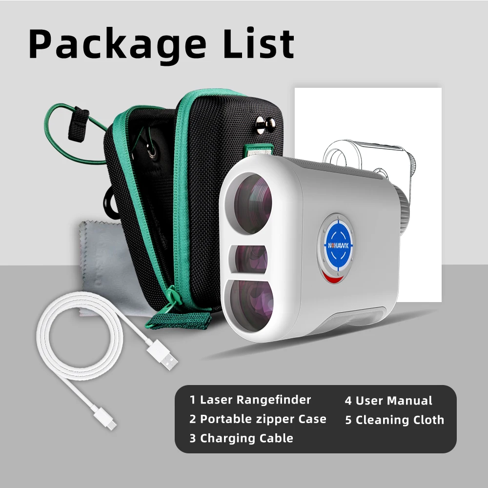 Nohawk Golf Range Finder with Slope Switch 5