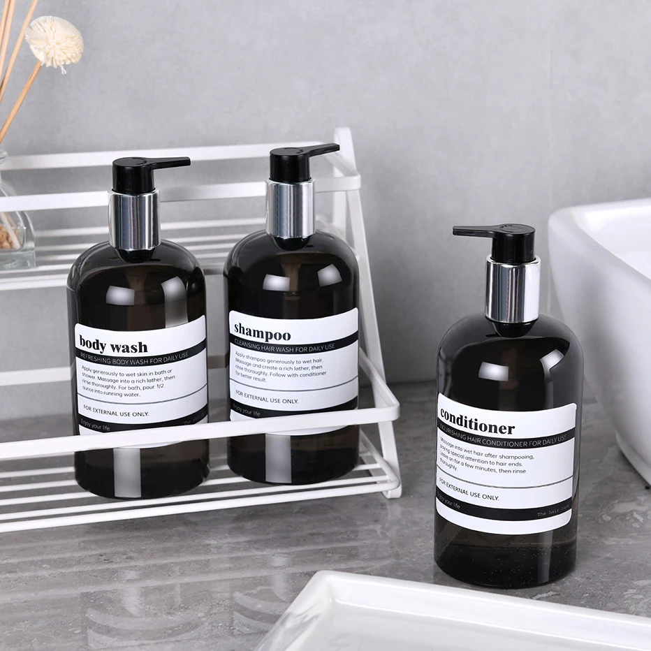 shampoo dispenser refillable bottle refillable plastic bottles soap dispenser bottle Shampoo Conditioner Body Wash Dispenser Bottles for Shower Pump Dispenser Empty Bottle Refillable Bathroom Soap Lotion Container