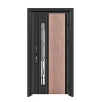 Modern Wood Exterior Entry Timber Door Solid Wooden entrance Timber Door Front Pivot Door 1
