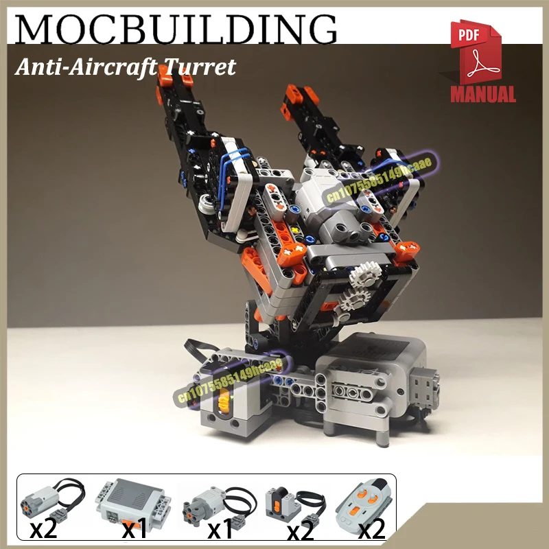 RC Anti-Aircraft Turret Model with Motors Remote Control