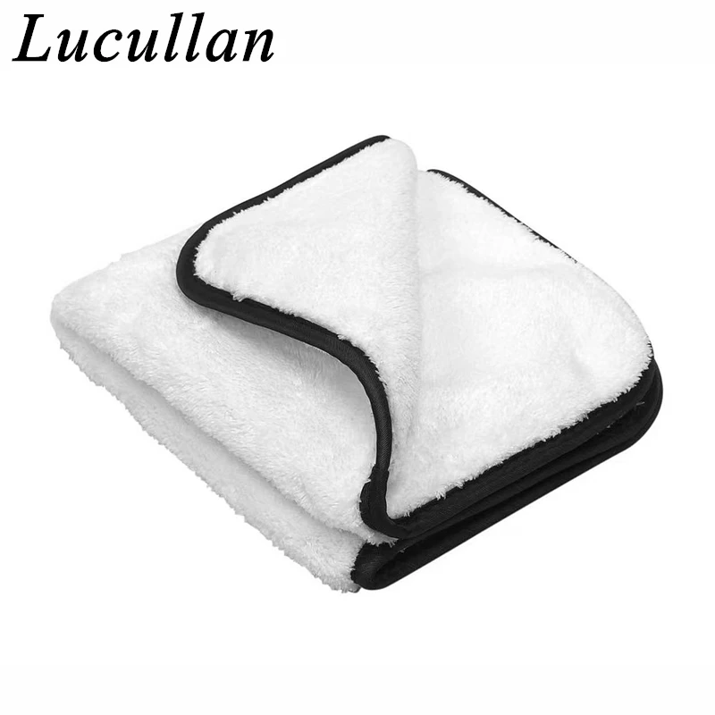 

Lucullan 40X40CM 550GSM White Premium Microfiber Towel Super Dense Soft Terry Towel For Car Care