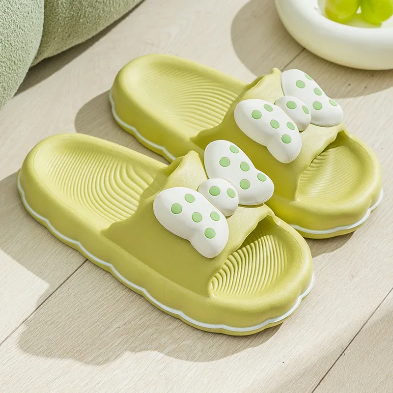 Fashion Pink Bowknot Platform Flip Flop for Women 2024 Summer Non Slip Home Slippers Woman Thick Sole  Slides Sandals ﻿