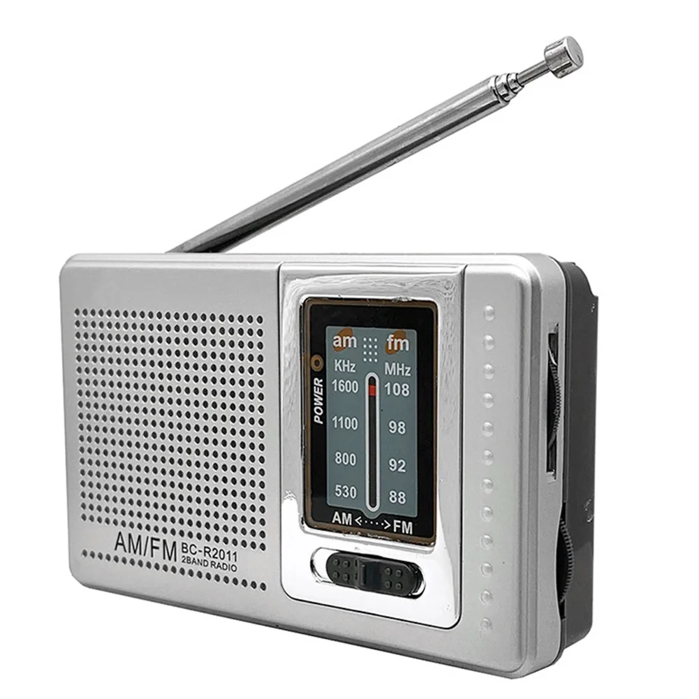 

New HiFi Portable Mini Radio Dual Band AM FM Pocket Pointer Radio Telescopic Antenna Battery Powered 3.5mm Jack Built-in Speaker