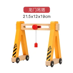 Wooden Train Track Accessories: Double Platform Gas Station & Airplane Airport Educational DIY Toy Set for Children (Clear)