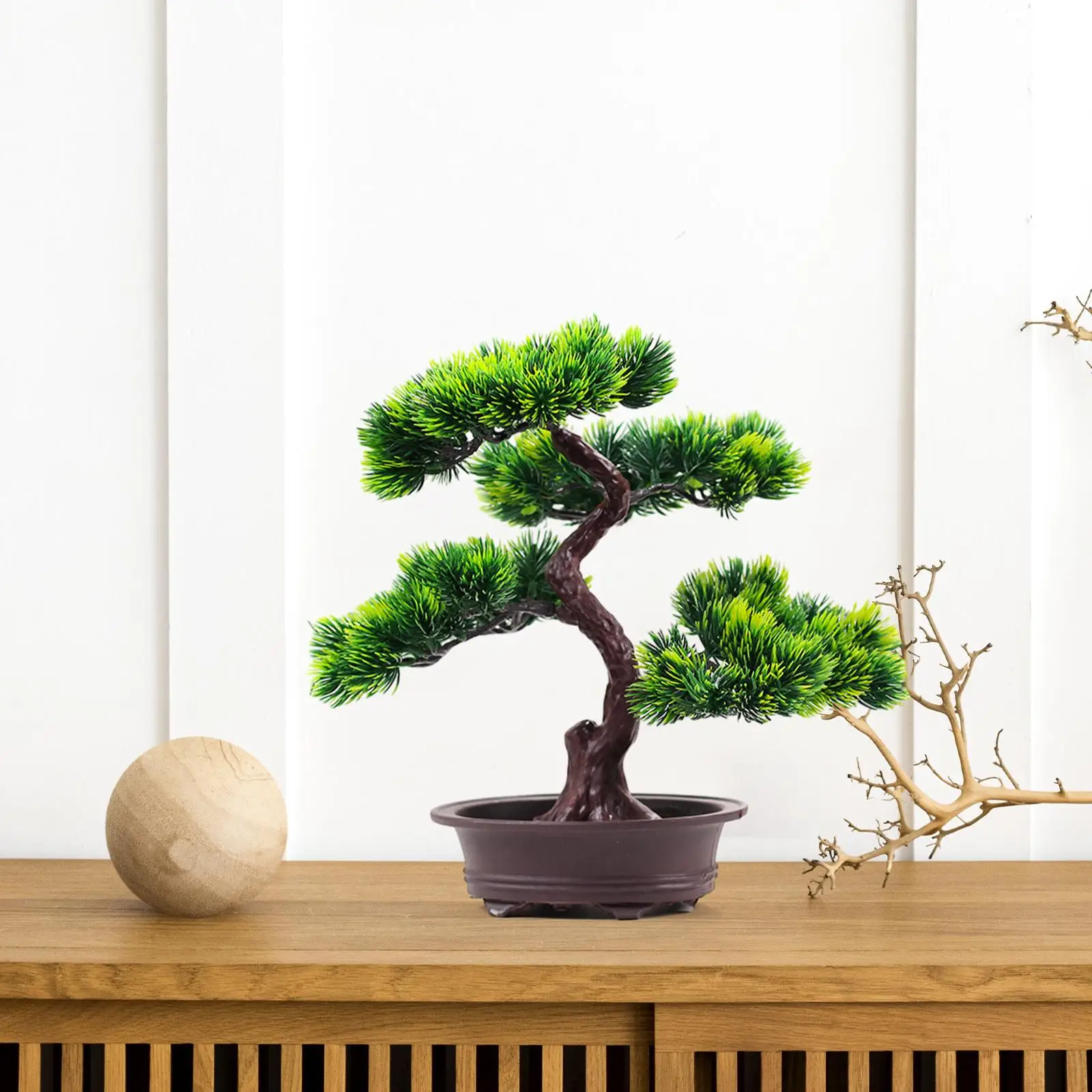 Artificial Bonsai Tree Green Plant Faux Plants for Garden Bathroom Bedroom