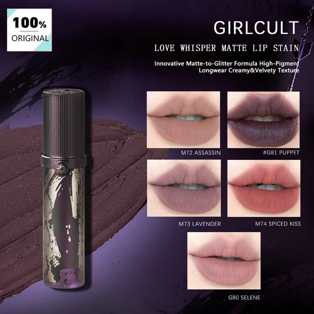 58463-3594d8.jpg Girlcult Love Whisper Matte Lip Stain(M72-G81),Highly Pigmented & Long-Lasting,Jianghu (Martial Arts Romance) Theme,Party Makeup