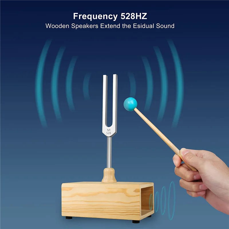 528HZ Tuning Fork,Tuning Fork Resonance Box,for Sound Therapy, Yoga, Meditation and Relaxation 3