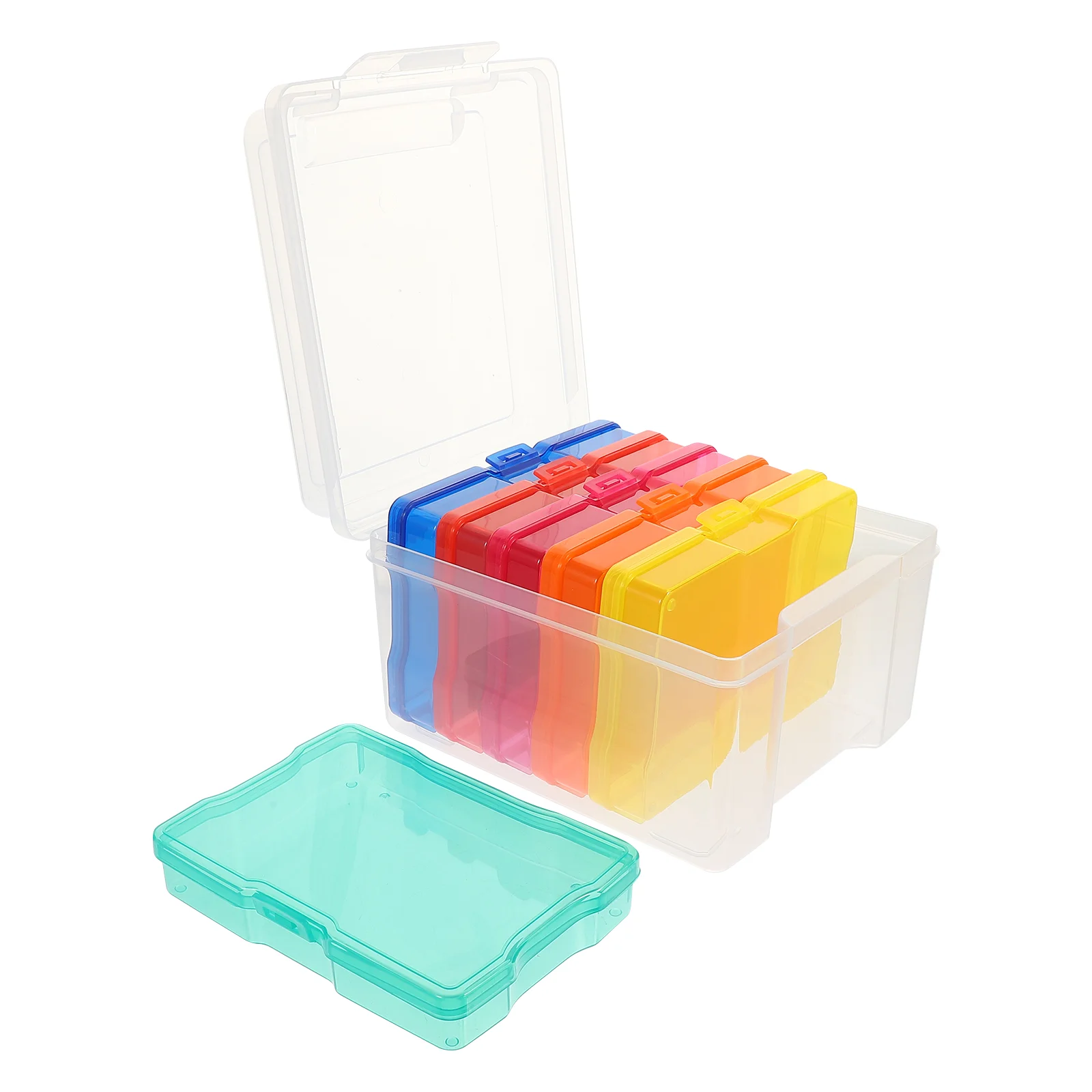 

Storage Box Photo Organizer Card Photos Holding Case Container Plastic Classified Cards