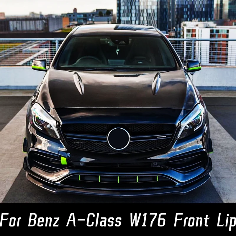 

For 2013-2018 Mercedes Benz A Class W176 A200 A260 A45 AMG Car Front Bumper Lip Chin Spoiler Splitter Diffuser Tuning Accessorie