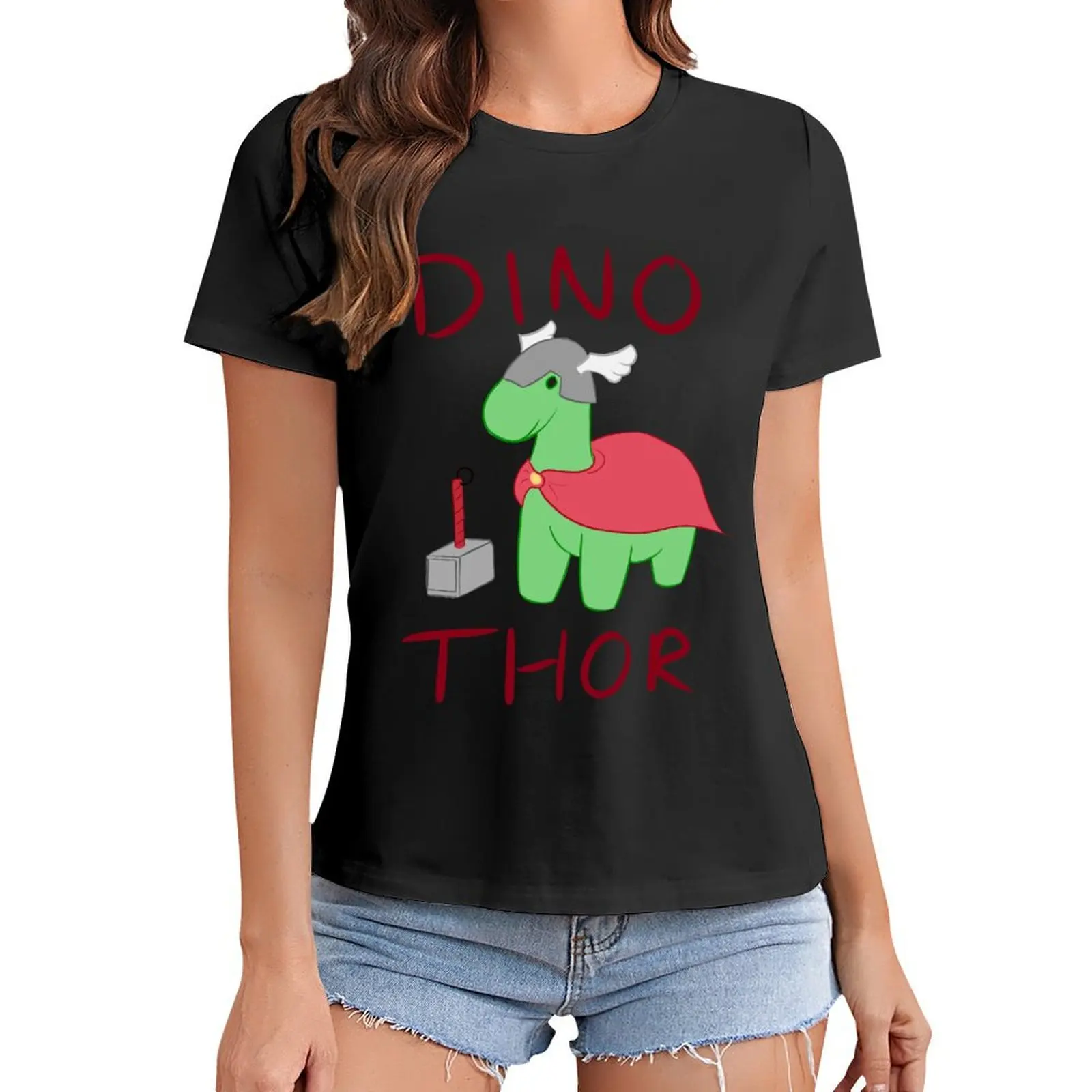 

Dino - Thor T-Shirt cute clothes customizeds plain plus sizes woman t shirt