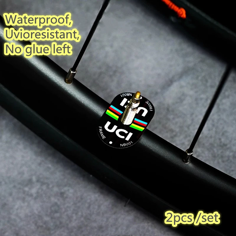 Mountain Road Bicycle Presta Valve Sticker Bike Tire Air Nozzle Protective Adhesive Decoration APPROVED Decals bicycle valve stickers