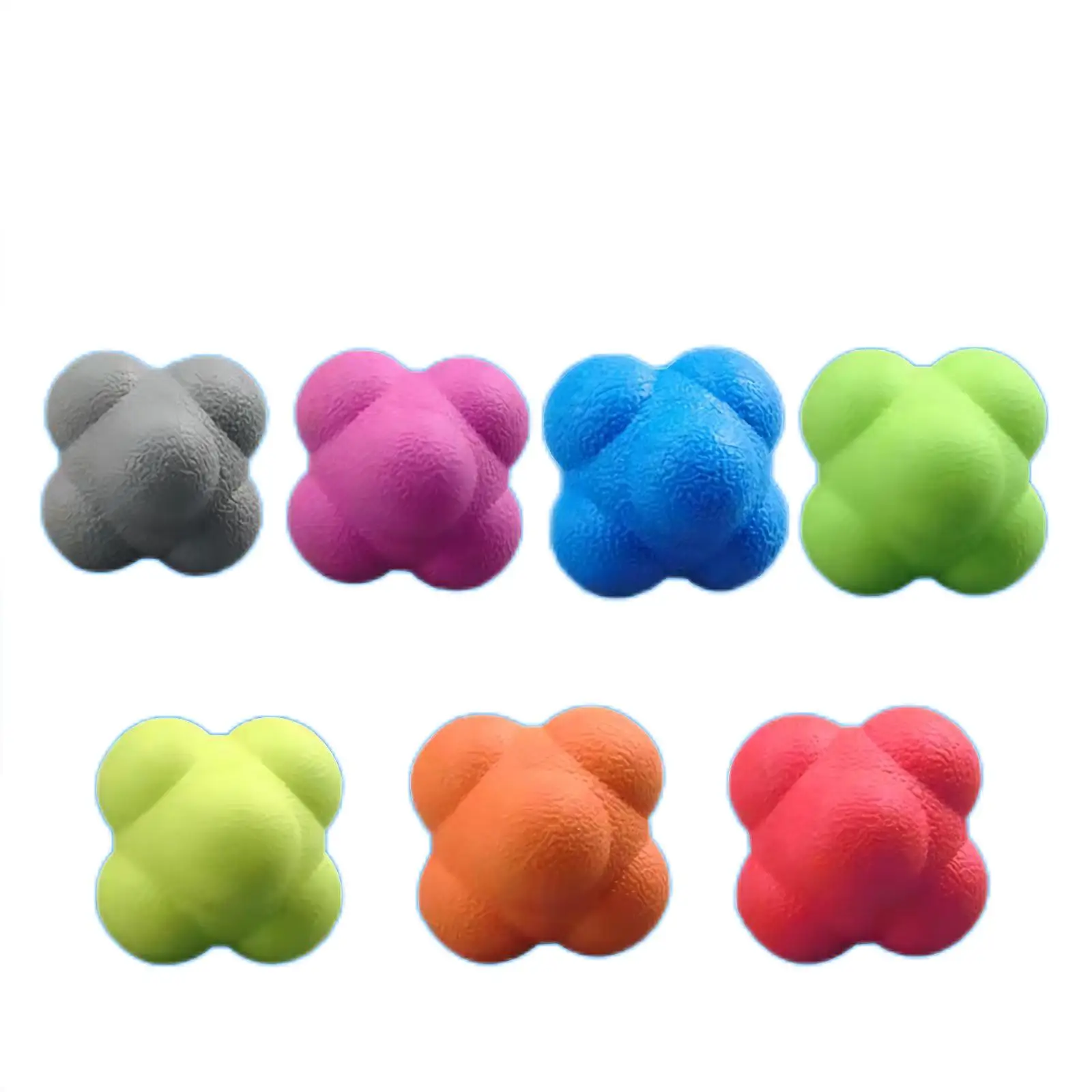 Agility Training Ball Hexagonal Reaction Ball Speed Agility Training Silicone Ball Coordination Reflex Sports Fitness Training for Child Adult