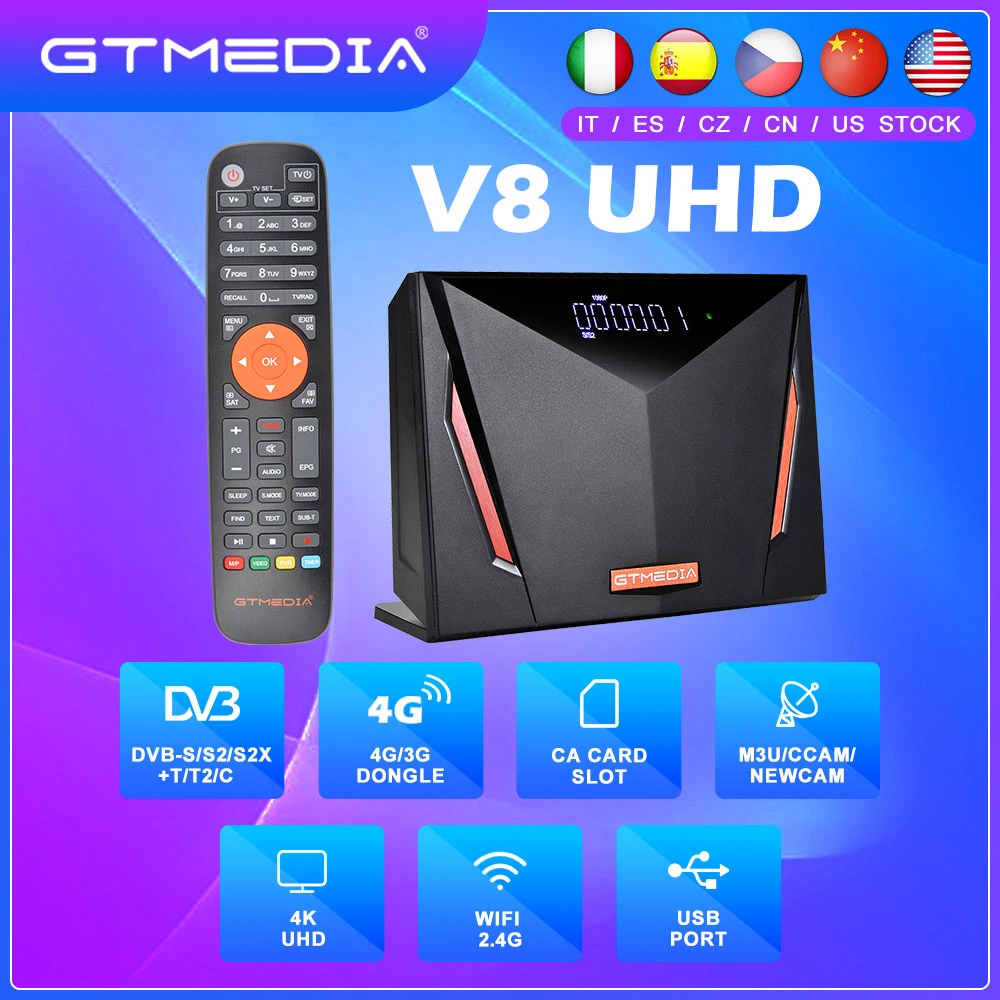 GTMEDIA V8 UHD TV Settop Box con Mars nuovo Decoder TV 4K ricevitore