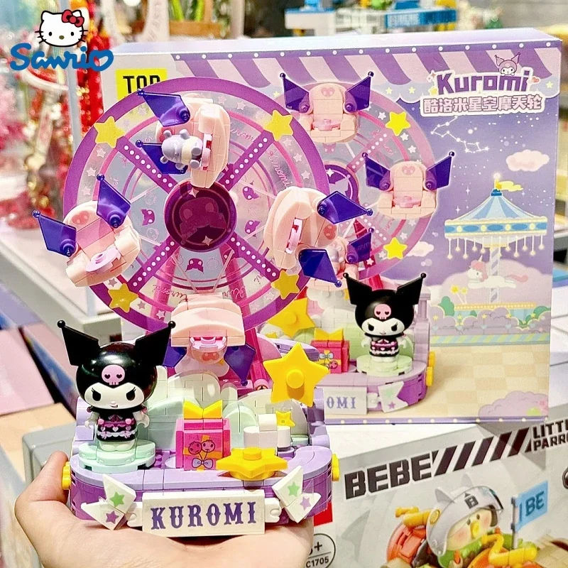 

Оригинальный красочный парк аттракционов Sanrio Kuromi Mymelody Cinnamoroll помпон пурин полако модель игрушка подарок на день рождения