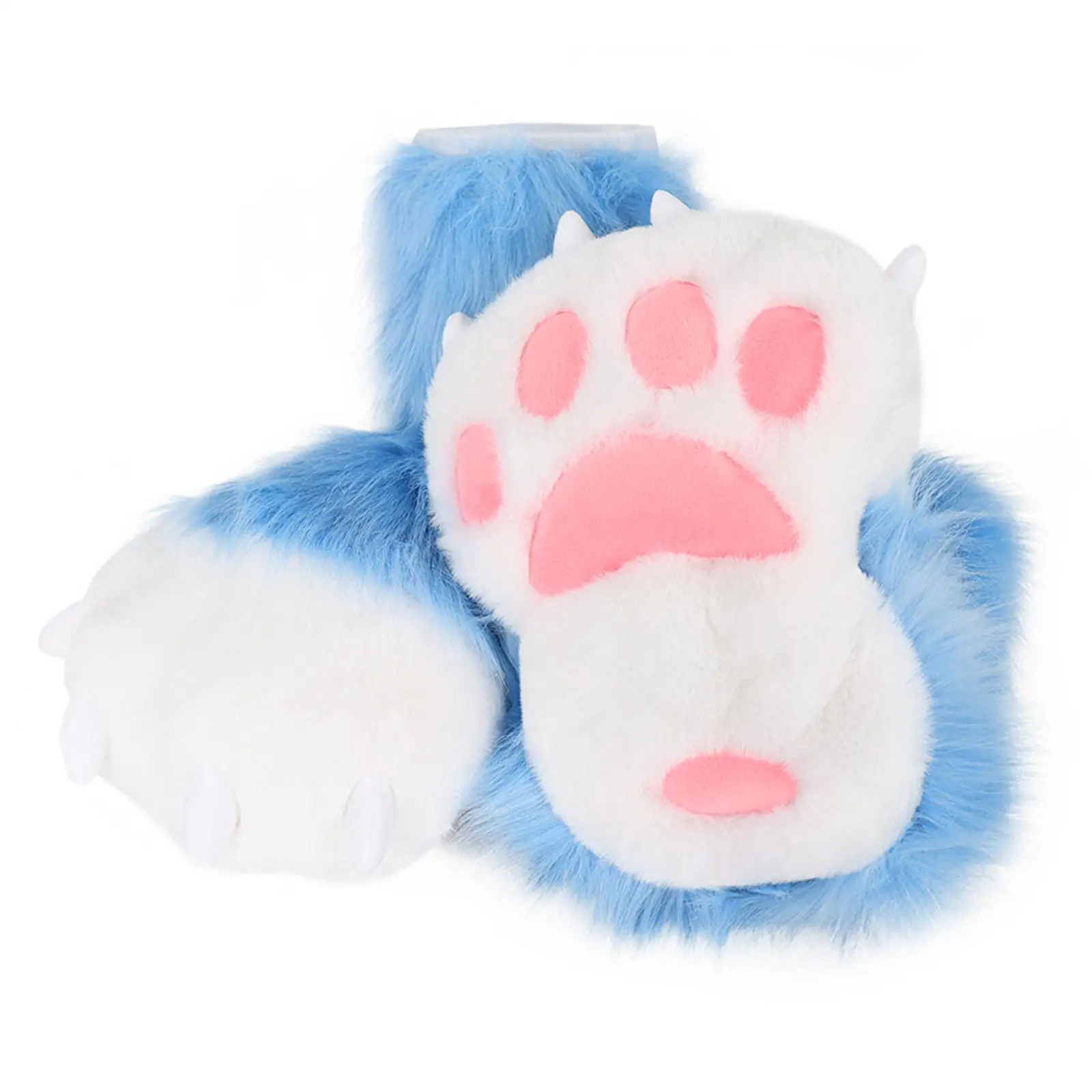 Paw Cosplay Accessories Soft Plush Beast Slippers for Halloween Kids