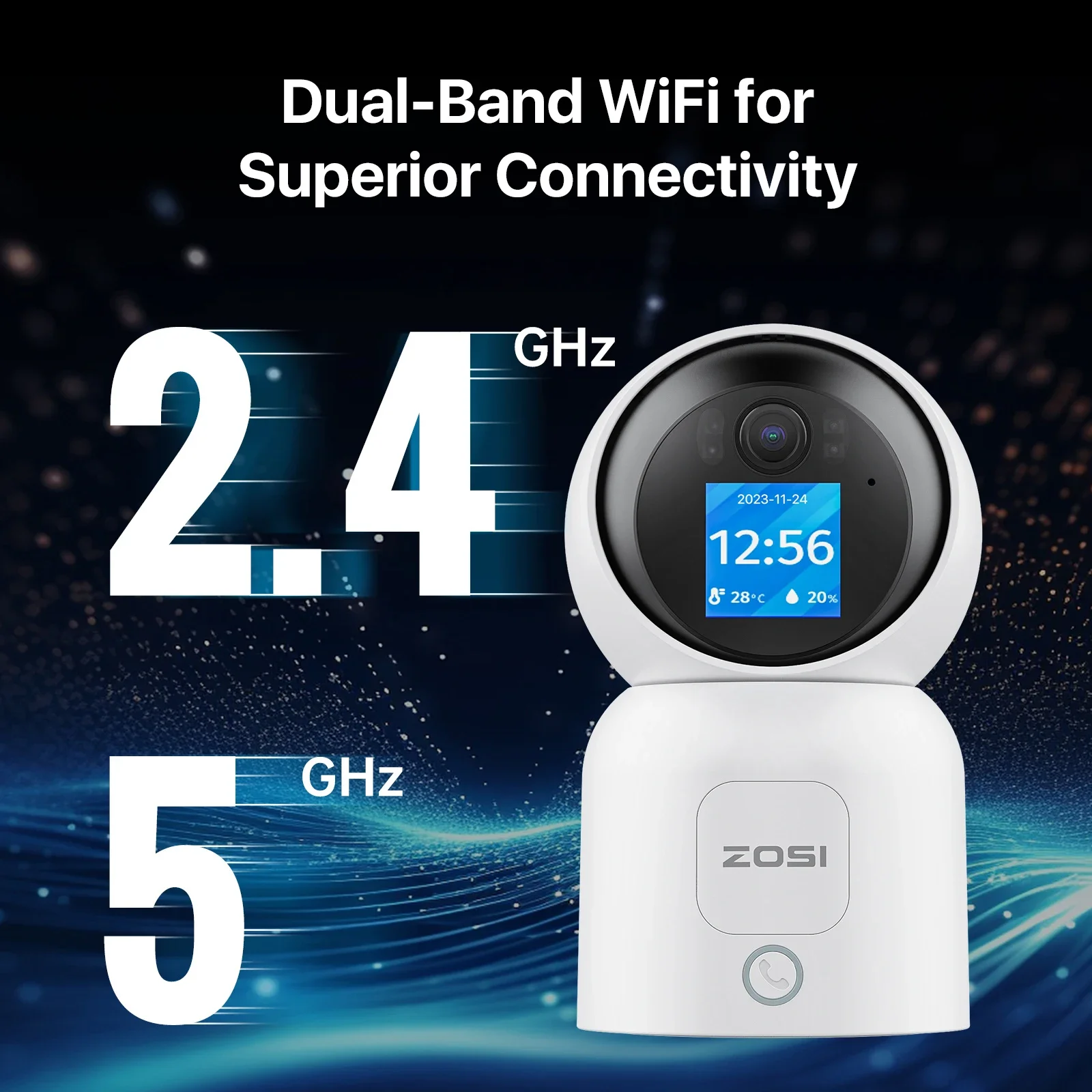 ZOSI HD ̺  ȭ, ο 2.4G, 5G   ȭ, ڵ , ǳ  IP Ʈ  ī޶, 4MP