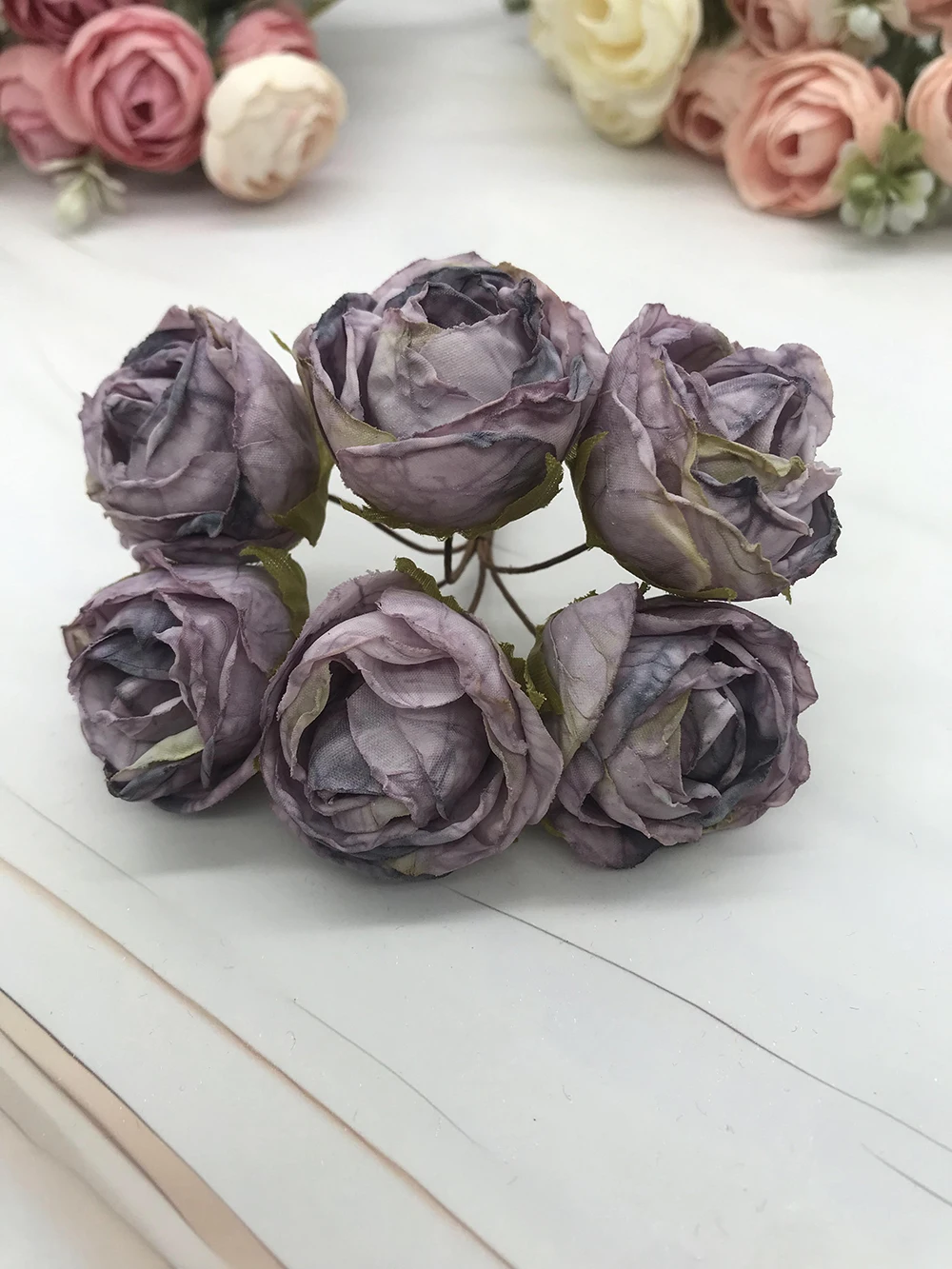 6-Piece European Vintage Rose Silk Flower Garland Kit