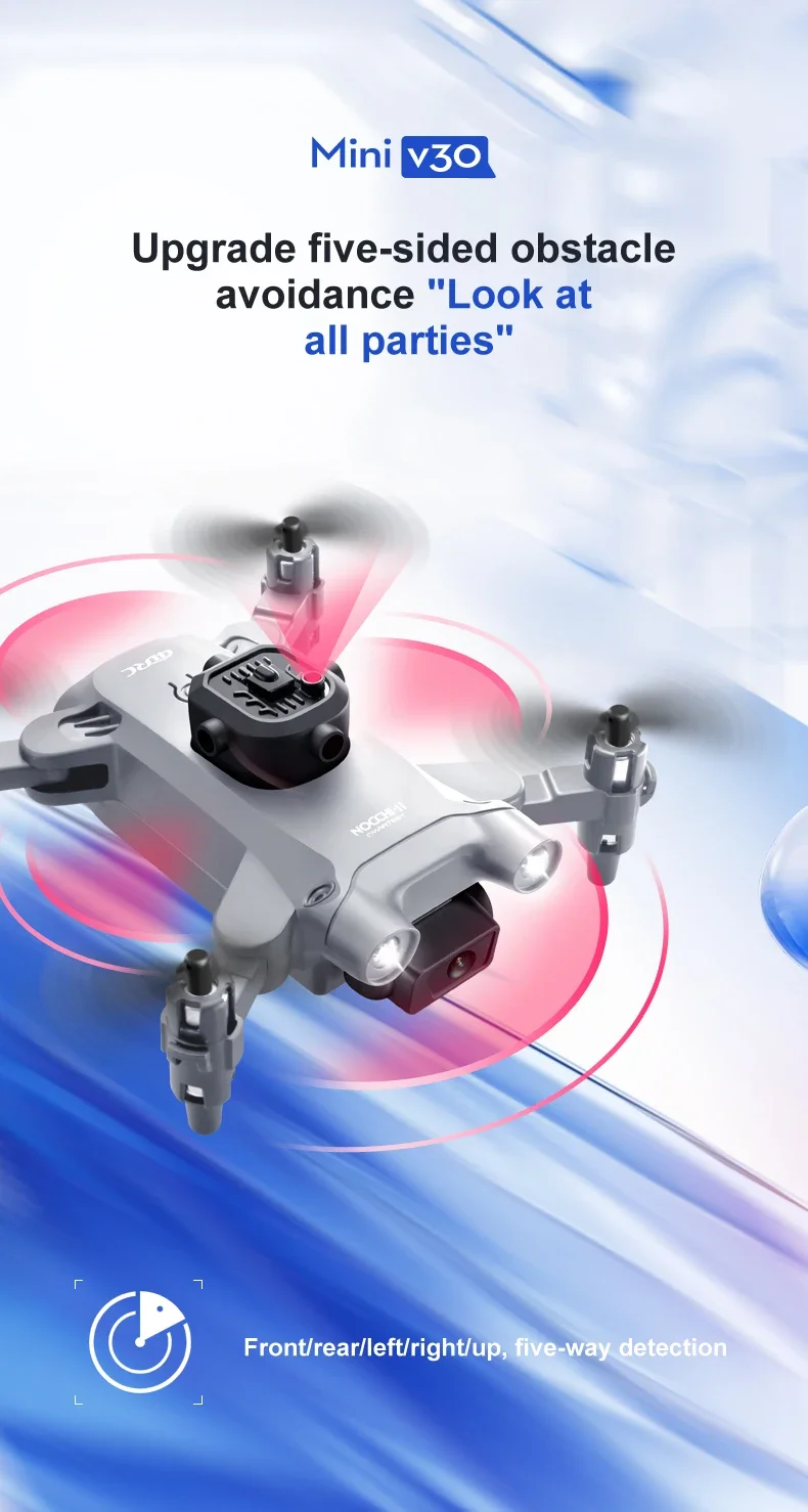 Lenovo Mini V30 Drone 8K Aerial HD Profesional RC FPV Drone Five-sided Intelligent Obstacle Avoidance Mini Convenient GPS Drone