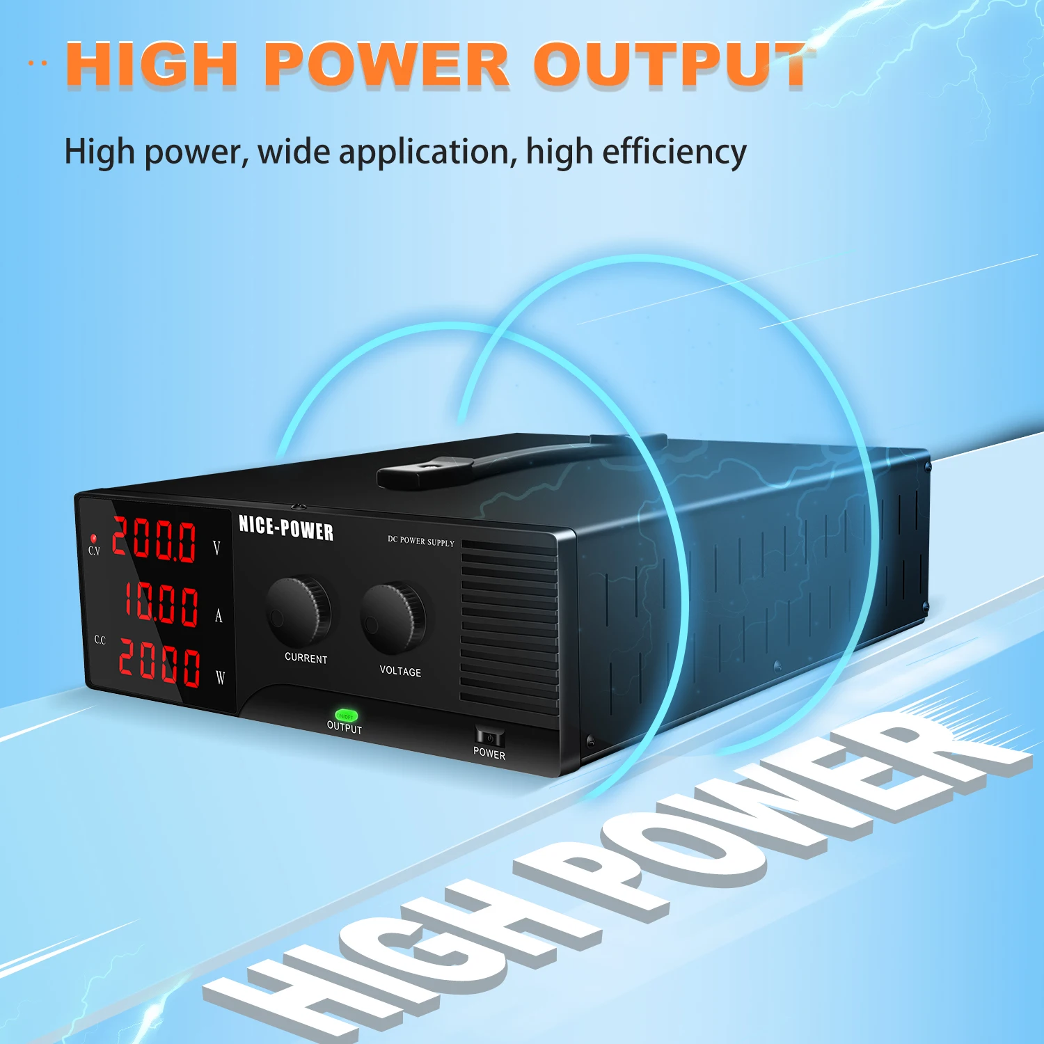 DC Power Supply, High Efficiency Adjustable 110 220V Full Protection Variable Bench Energy Saving Variable Power Supply for Electronic Circuit (US Plu
