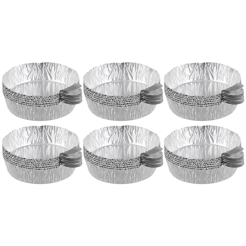 

50 Pcs Weighing Dishes Aluminum Foil Pans Sample Tray Jet Dry Powder Containers