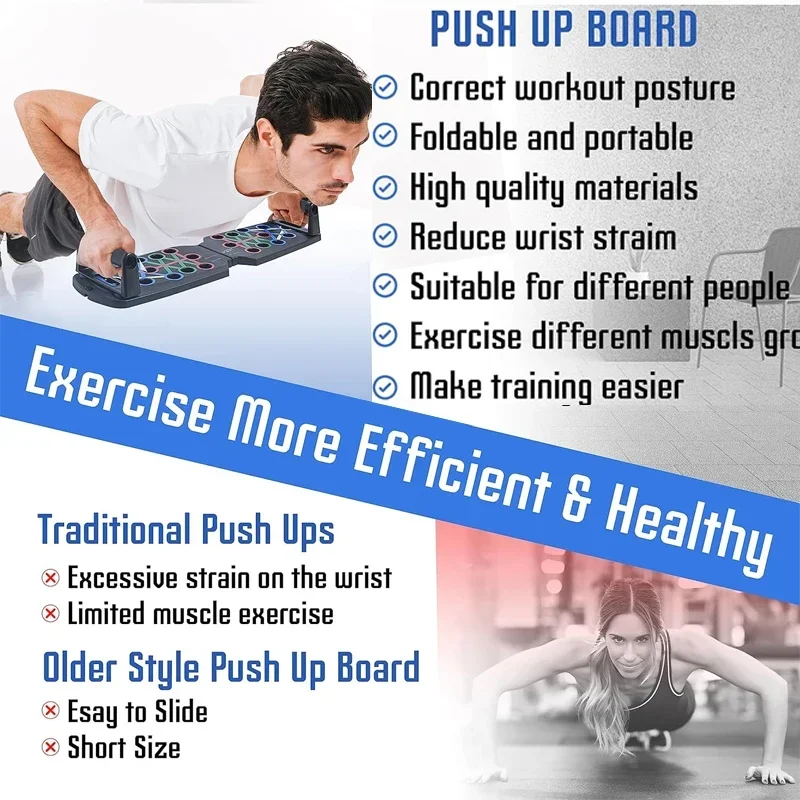 Push Up Rack Board Fitness Equipment Push Up Stand Training Sport Workout Fitness for ABS Abdominal Muscle Building Exercise