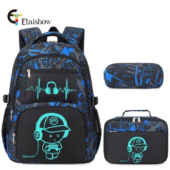 Waterproof Luminous Children School Bags For Boys Kids Backpack School Backpack Primary Schoolbag Book Bag Mochila 1