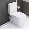 Macerating Toilet System with 600W Pump for Basement,With 3 Water Inlet, Powerful Upflush One Piece Toilet 1
