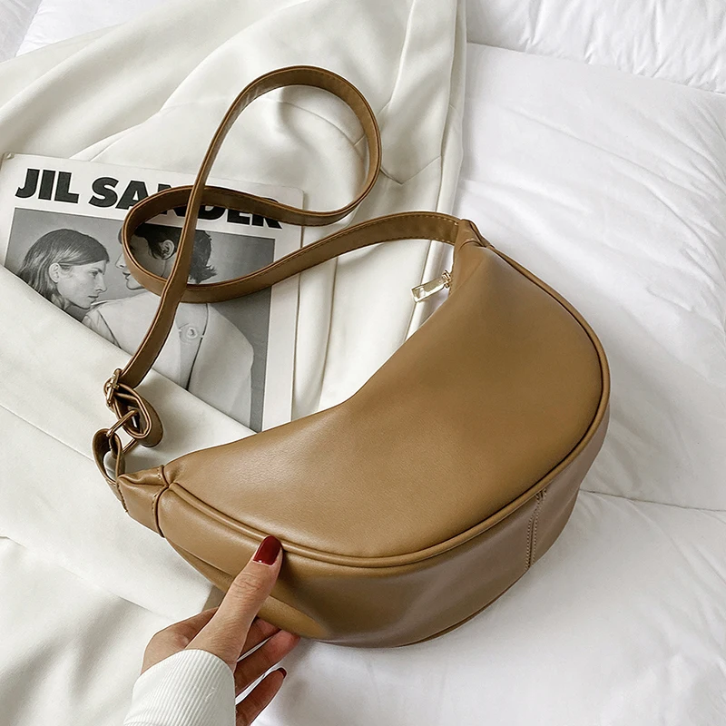 Telfar Red Bag|2023 Trendy Solid Pu Leather Crossbody