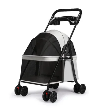 Pet Stroller for Small Dogs and Cats Trolley Pet Carrier Strollers Portable Travel Foldable 4-Wheels Dog Cat Stroller