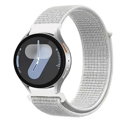Ultra-Comfort Nylon Watch Strap - Soft, Durable Bracelet Wristband for Galaxy Watch 6 (Reflective white)