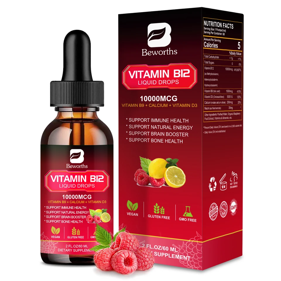 Vitamin B12 Drops Immune and Energy Support Supplement