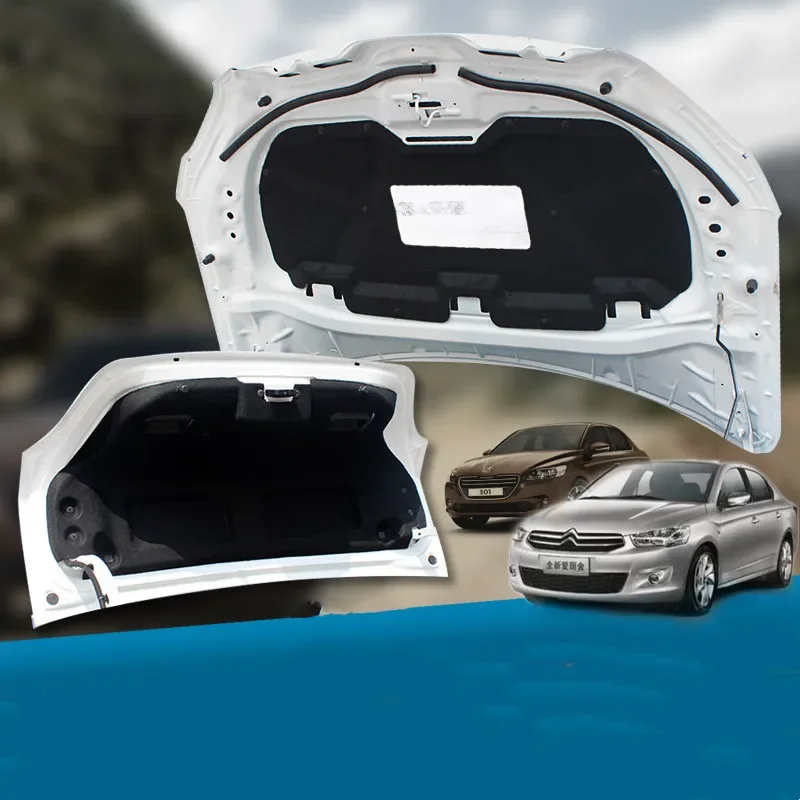 

2014-2016 для Peugeot 301, для Citroen Elysee, спереди, сзади, выделенный шумоизоляционный двигатель, хлопковая изоляция, хлопковая крышка багажника, 2 шт.