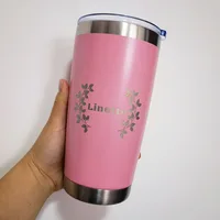 20oz Tumbler with Engraved Name for Women, Travel Camping, Birthday Gifts for Men Women Dad Mom Teacher, Custom Coffee Cup