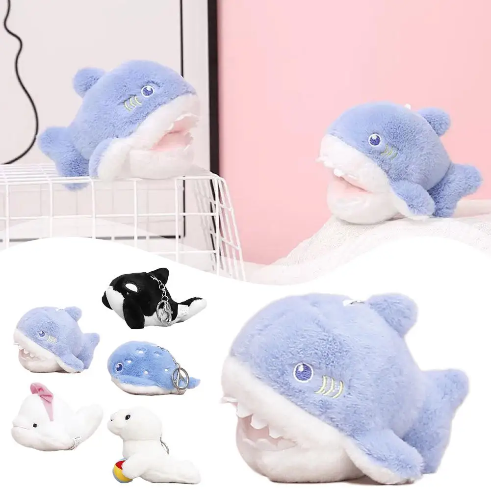 

1 шт., милый плюшевый брелок в виде акулы, мягкая подвеска в виде морского животного, плюшевые игрушки в виде животного, подвеска в виде детского рюкзака для девочек, подруг, H8B2