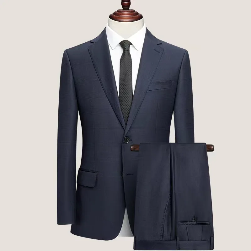 Four seasons wear men's worsted wool cover west men's checkered style
