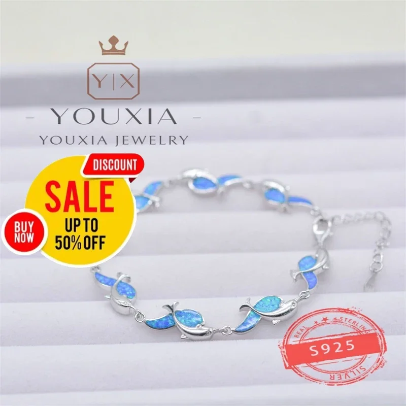Hot Selling Brand Silver colour Punk Style Bracelet Holiday Gift Couple Love Luxury fashion Jewelry Valentine's Day Promotion