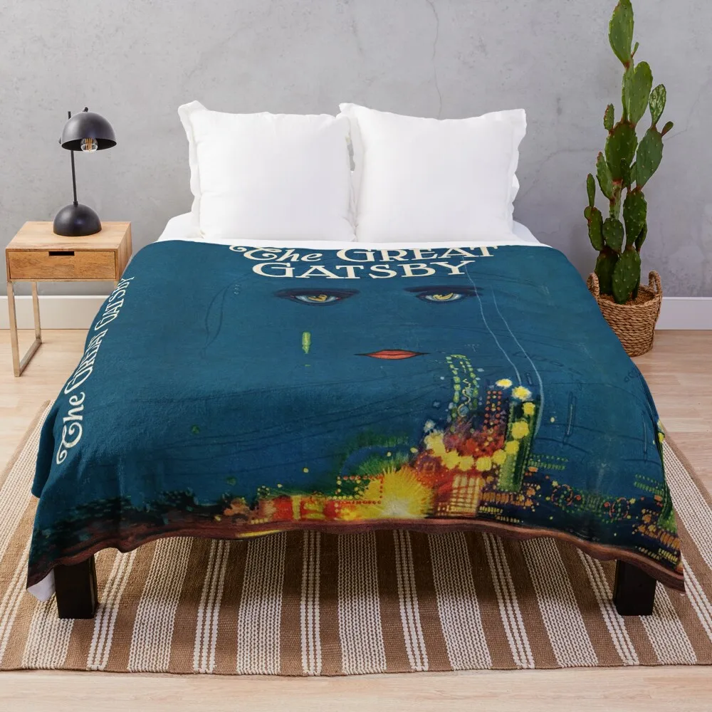 

The Great Gatsby | Vintage Book Cover Throw Blanket Decorative Blanket Thin Blankets