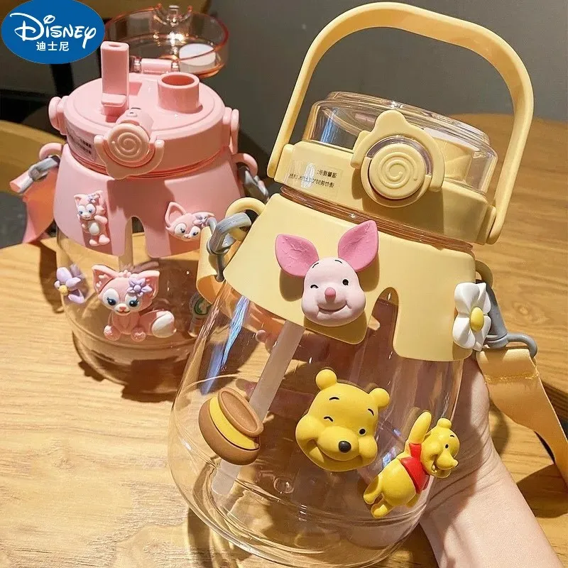 Disney Winni The Pooh Water Cup Maialino Tigger Summer Portable Sports Bollitore Cartoon Anime Portable Linabell Cups Handy