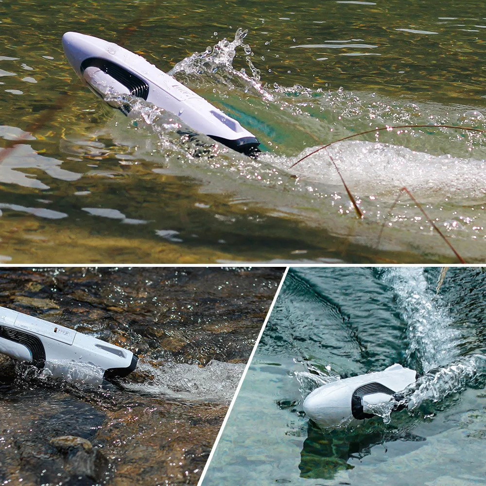 Science fiction style speedboat 2.4GHz Rc, equipped with powerful twin turbo jet high-speed waterproof rowing boat, toy gifts 3