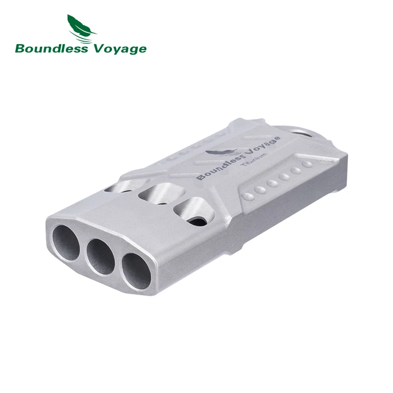 Boundless Voyage Titanium Whistle Emergency Survival Safety Whistles with Lanyard Loud for Outdoor Camping Coaches Training survival whistle sport whistle sports whistle metal whistle
