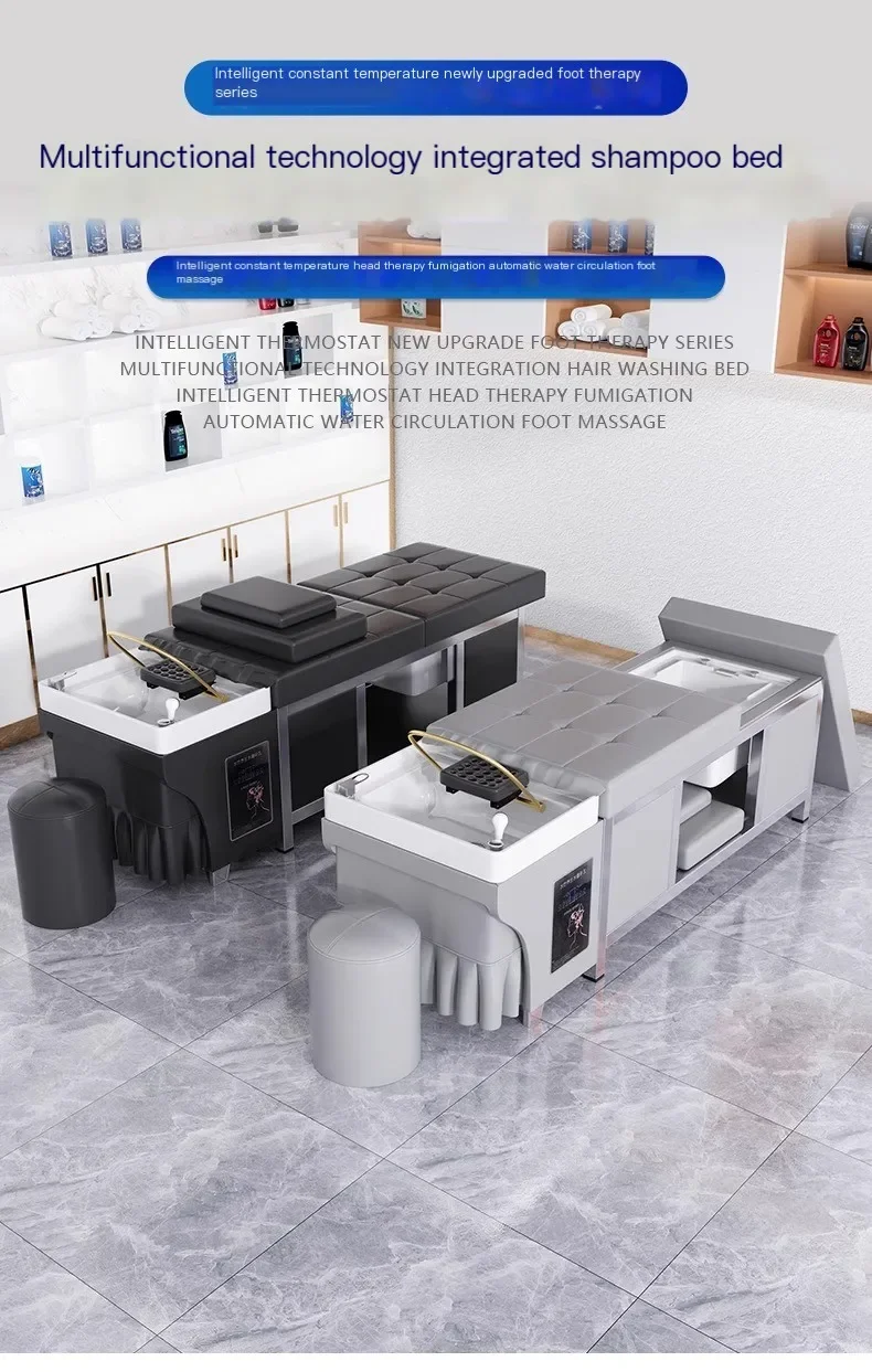 Description Picture 3 of itemFoot Basin Shampoo Chair Hair Salon Shower Head Portable Hair Wash Chair Ergonomics Shampouineuse Salon Furniture MQ50XF