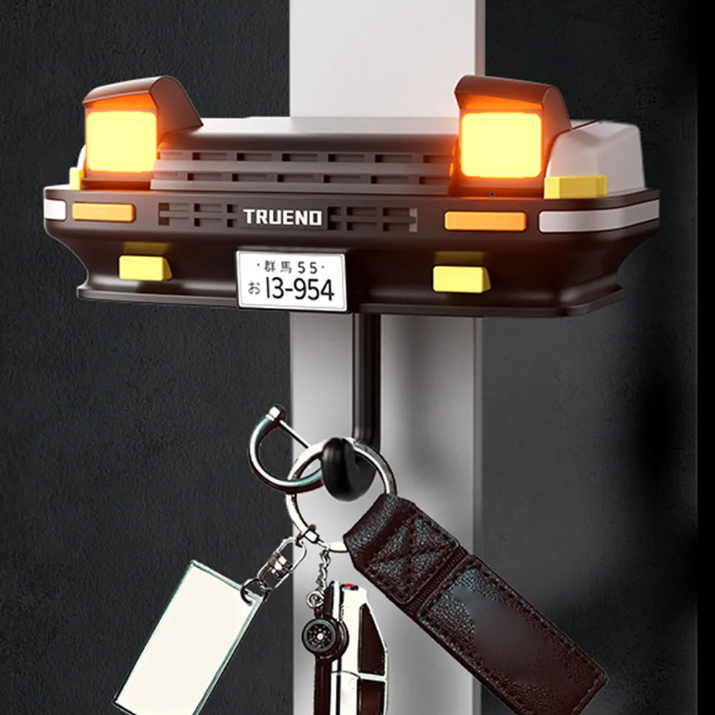 Car Open Headlight Key Holder with Light Initial D AE86 Mazda MX-5 Key Hanger Creative Wall Mount Key Hook For Hallway Entrance 3