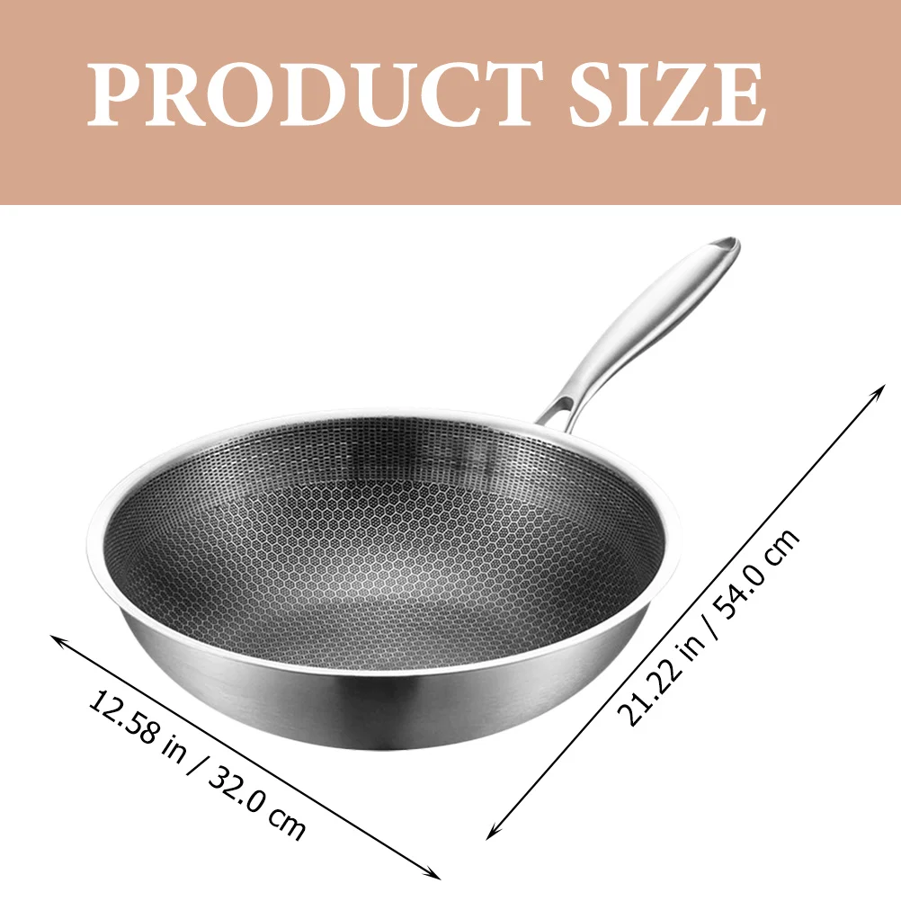 Frying Wok Pan Nonstick Stainless Steel Frying Pan Cast Iron Wok Iron Wok