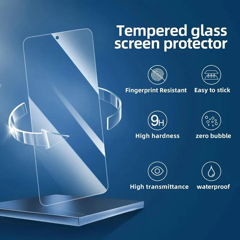 4-Pack Ultra-Durable Tempered Glass Screen Protector, 9H Hardness, Bubble-Free, Easy Installation