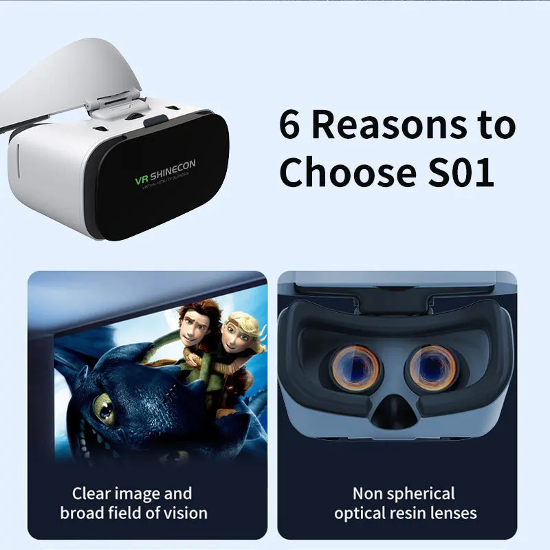 G19 Reality 3D VR Shinecon Google Cardboard Headset Virtual Glasses For Ios Android Smartphone_voghion.com