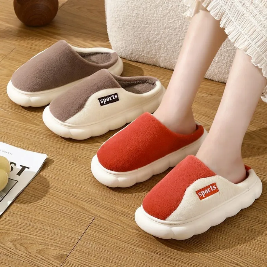 New 10cm High Casual Shoes For Women With Thick Soles And Plush To Keep Warm