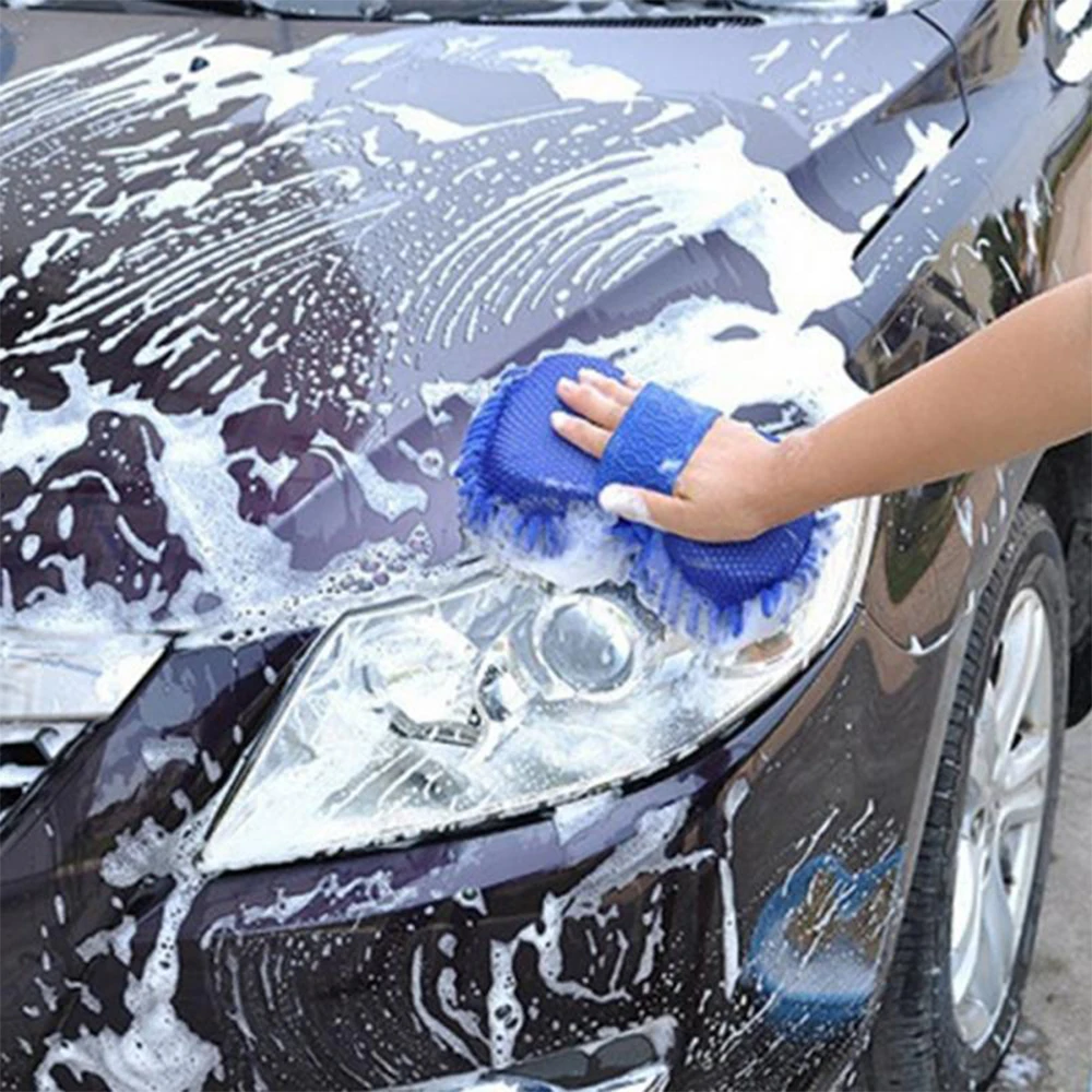 Blue Gloves Paint Cleaner Rust Tar Spot Remover Microfiber Car Moto Washer Cleaning Care Detailing Brushes Washing Towel Tools