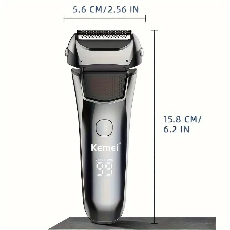 Electric Shaver KEMEI Shaver KM-8512 Men's Grooming Razor Precision Beard Trimmer Cordless Electric Rechargeable Shaver